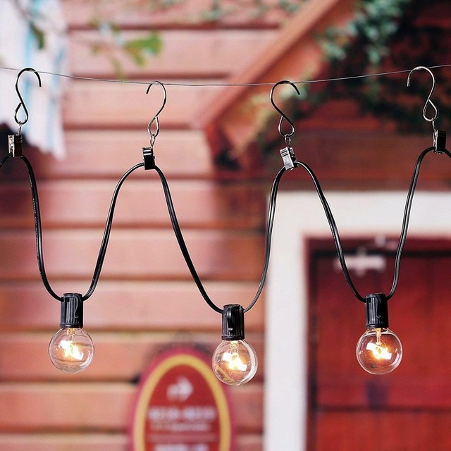 Outdoor Festoon Bulbs Waterproof String Globe Ball Light Hook G40 25