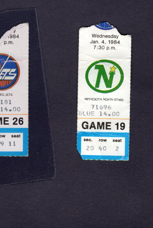 198384 OILERS vs STARS GAME 19 WAYNE GRETZKY TICKET STUB 1/4/1984 4G
