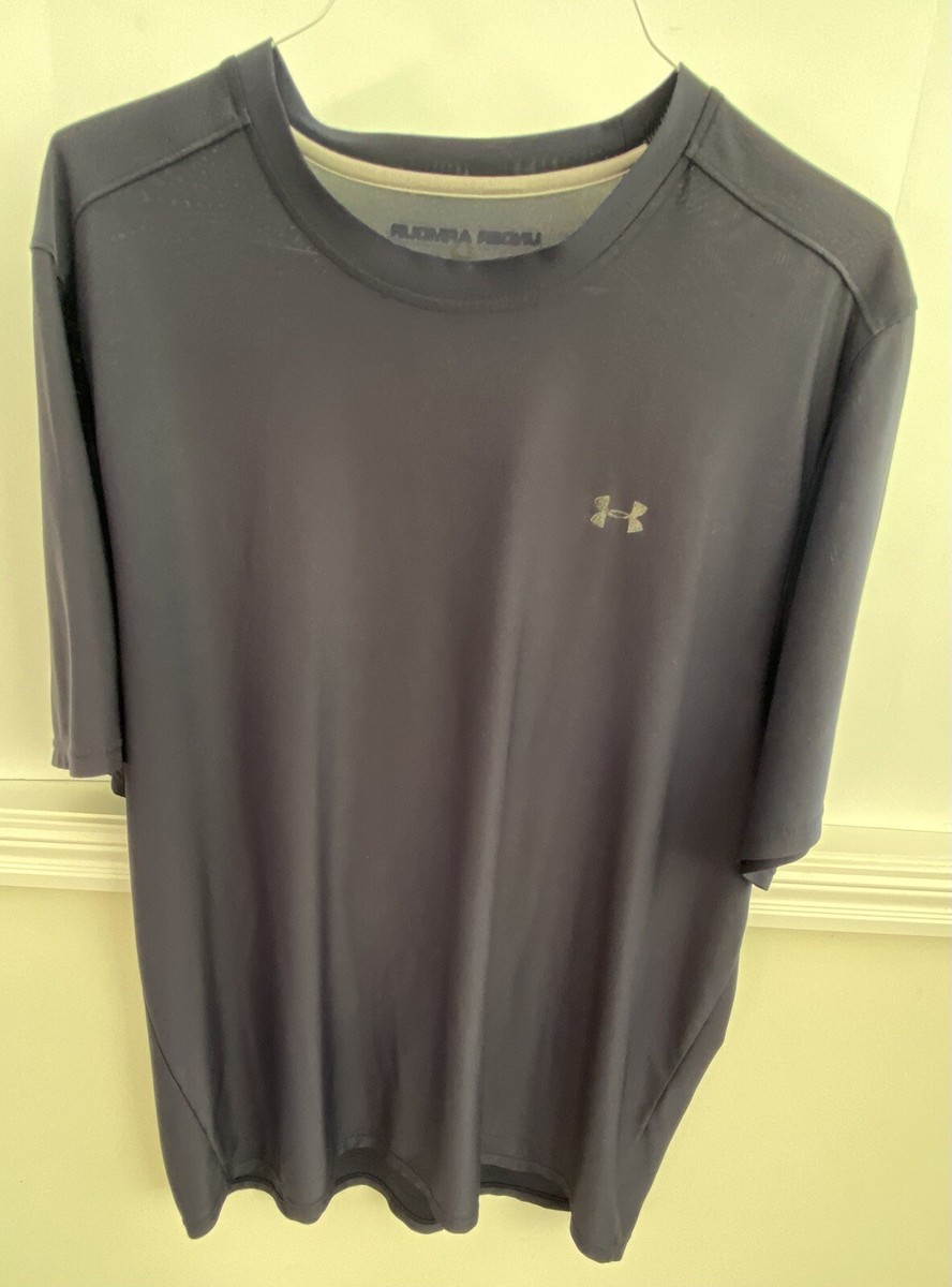 Men's Big Tall Under Armour Shirt XXL Blue Short Sleeve Tech Tee