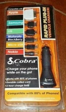 Cobra Rapid Plug-In Vehicle Charger: Apple/Samsung/LG/Motorola! Item #CB-UNI-CLA