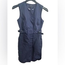 J.CREW Zip Front Sleeveless navy Dress G2717 sz 4