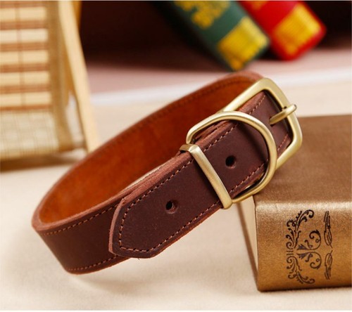 Top Quality Handmade Genuine Leather Pet Dog Collar Head Collars Leads - Picture 6 of 18