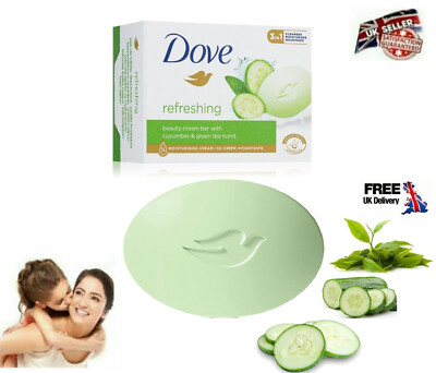 Neu Refreshing Touch Beauty Cremeseife mit Gurke & grünem Tee von Dove 90g