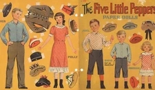 VINAGE 1940S 5 LIL PEPPERS PAPER DOLL ~ UNCUT HD LASER REPRODUCTION TOP NO1 SLER