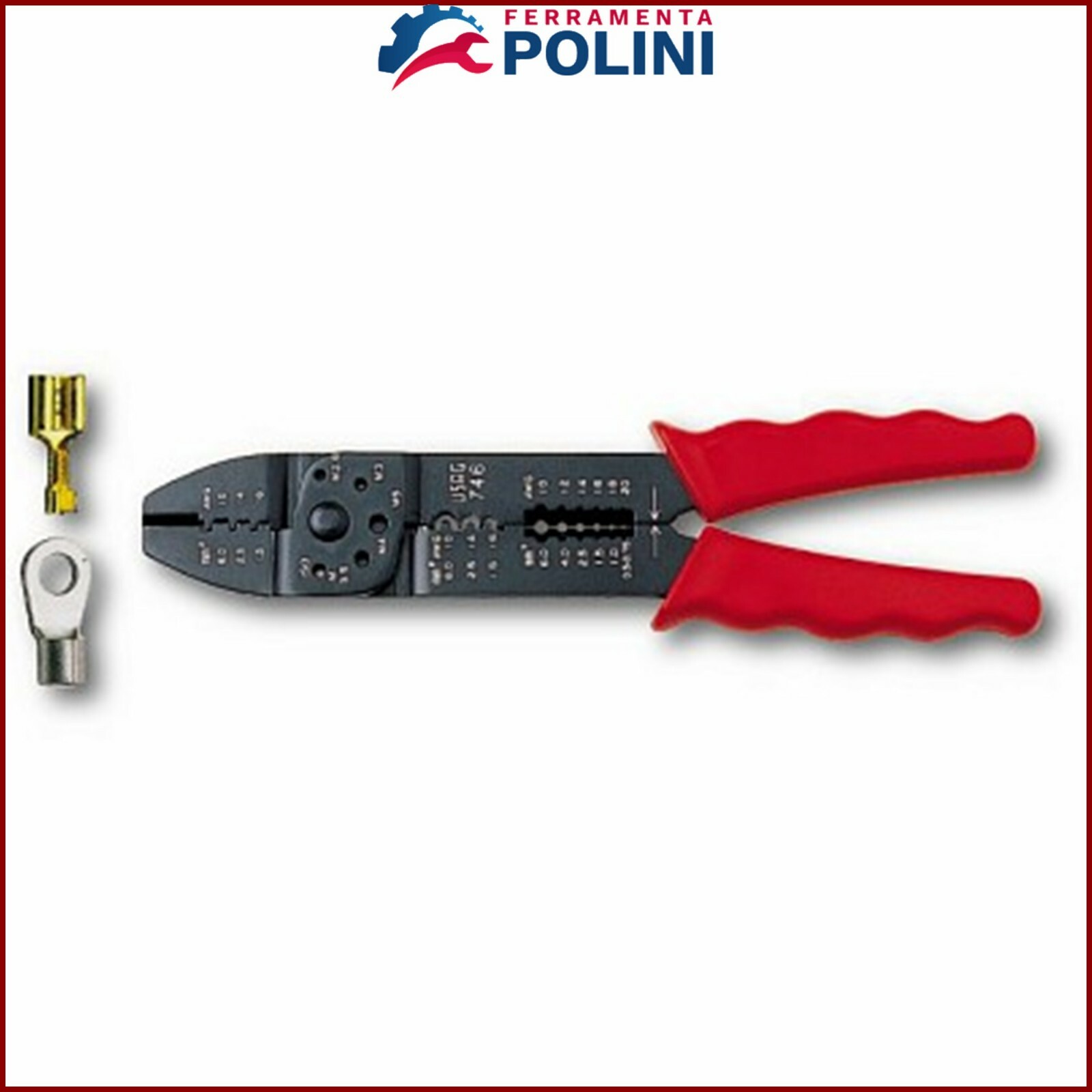 USAG 746 Pinza per capicorda non isolati aperti e chiusi