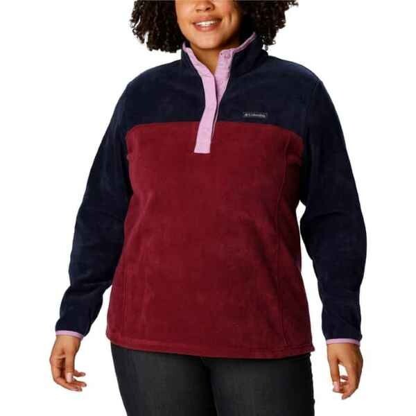 Columbia women's Benton Springs Half Snap Fleece - size 1X - Marionberry