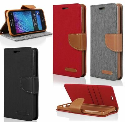 Canvas FÜR APPLE IPHONE 13 / MINI / PRO / MAX Case Hülle Handy Buch Tasche Etui