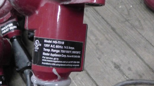 Lot of 7x Master Heat Gun HG-201A & HG-751B Heat Guns, Used, Parts/Repair - Picture 9 of 12