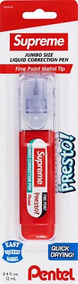 Supreme  x Pentel  Presto  Correction Pen   Jumbo   Red   Cross-Posted   Firm $