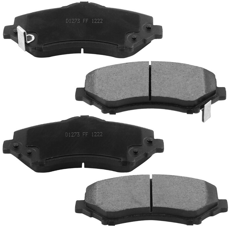 Front Black Coating Slotted Rotors & Brake Pads for Jeep Wrangler 2007