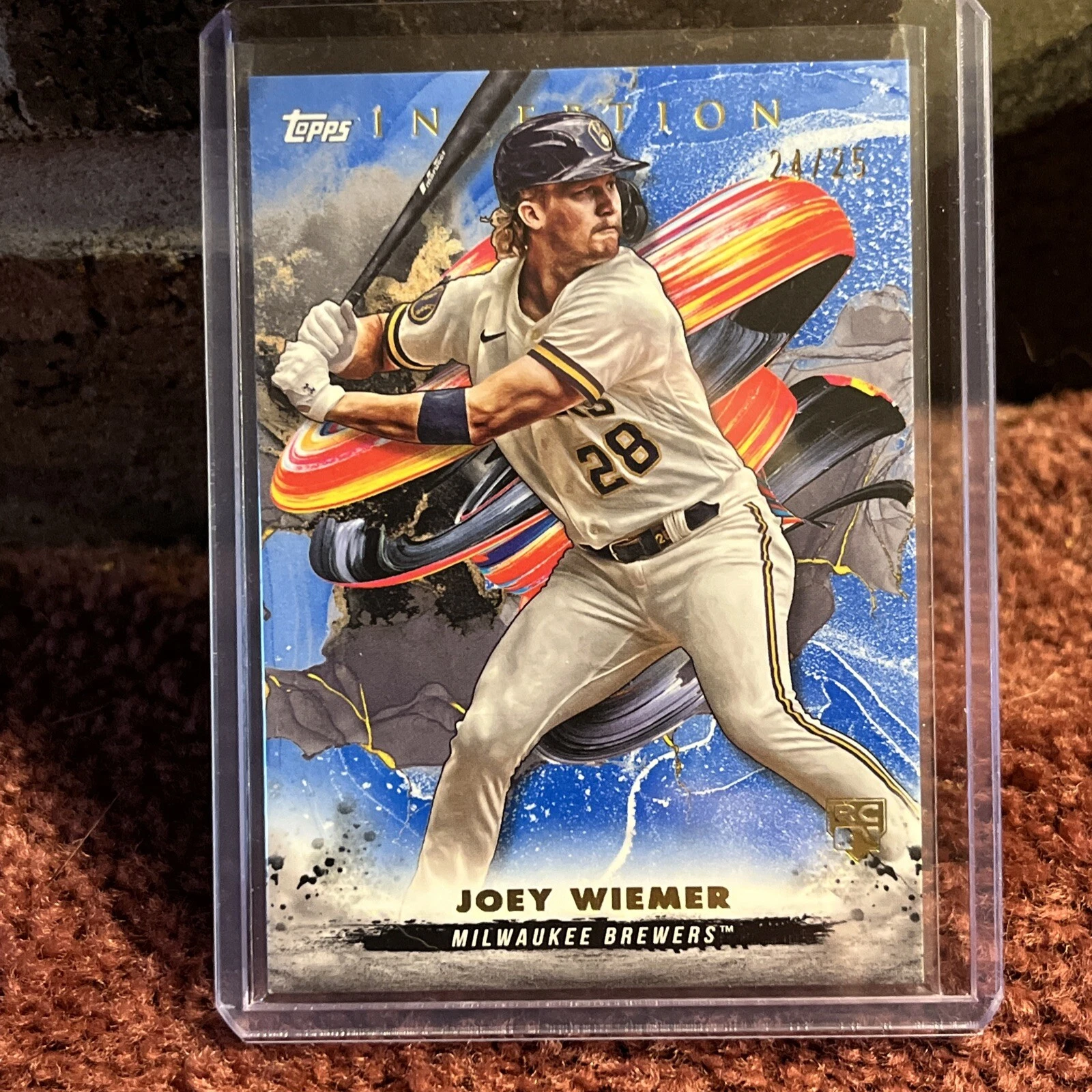 2023 Topps Inception #112 Blue #d/25 Rare JOEY WIEMER RC Milwaukee Brewers SSP