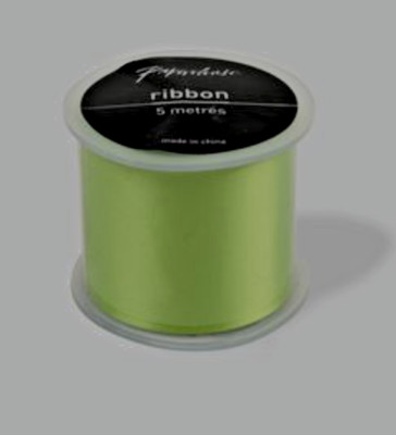 RESTPOSTEN 5 GLATTE SATINBAND AUFHÄNGESPULEN APFELGRÜN 50mm BREIT UVP 25£