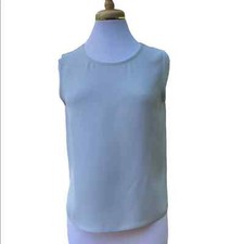 Eileen Fisher Light Gray 100 Silk Tank Cami