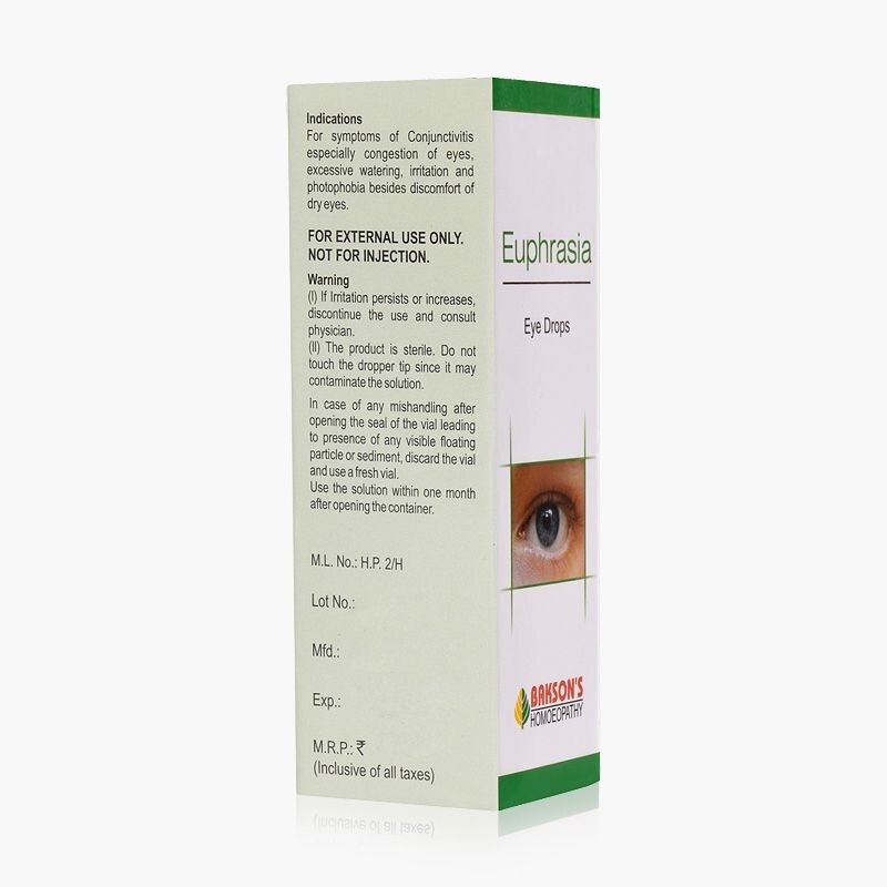 (Pack of 2) Bakson Euphrasia Eye Drops (10ml Each) Complete Eye Care