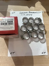 Parts Master Ideal-Tridon Hose Clamps Size  9/16” Band. 5-16” Screw. 50016