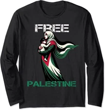 I Love Free Palestine Mother Children Gaza Strip Long Sleeve Tshirt