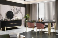 Moderne EsszimmermöBel Essgruppe Esstisch StüHle Schwarz EdelstahlmöBel