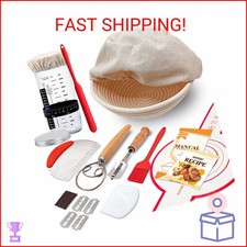 Complete Sourdough Starter Kit, Sourdough Bread Baking Supplies, Banneton Bread