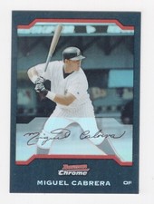 2004 BOWMAN CHROME BASEBALL REFRACTOR MIGUEL CABRERA FLORIDA MARLINS #61