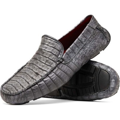 Marco Di Milano Remo Gray Caiman Driving Shoes