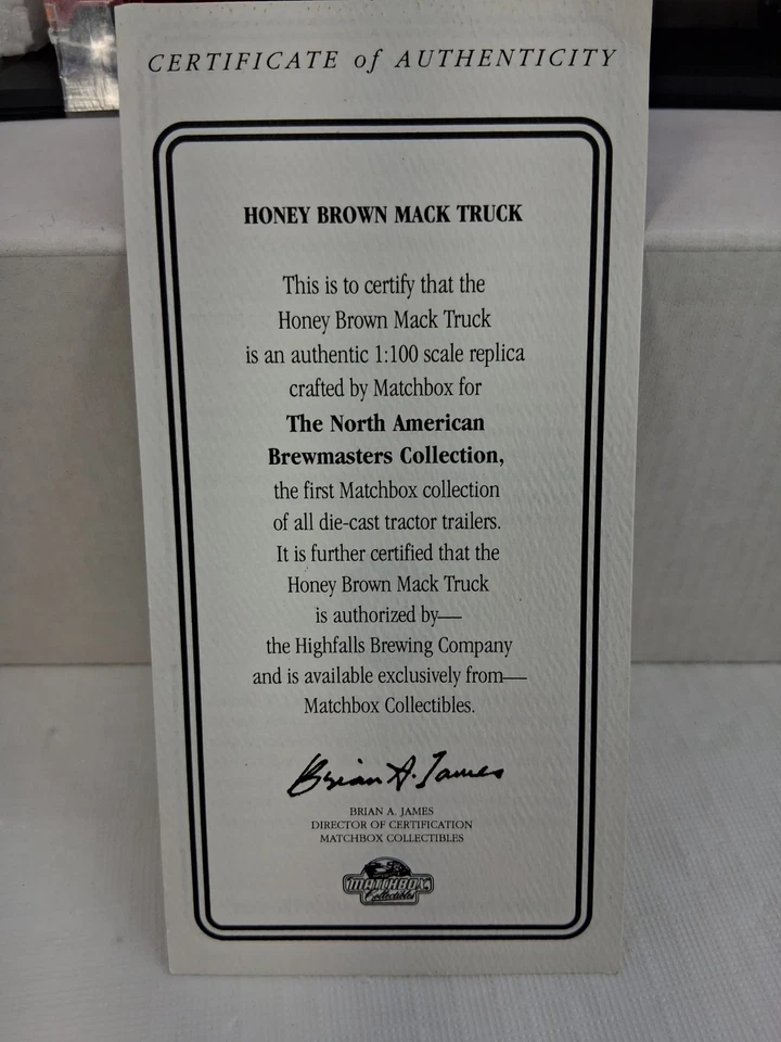 Matchbox Honey Bear Mack Semi Truck Trailer Orange Die Cast - Image 2 of 4