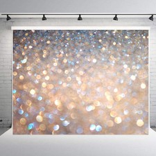 Sequin Glitter Backdrop 6x4ft Light Gold Sparkle Background for Wedding