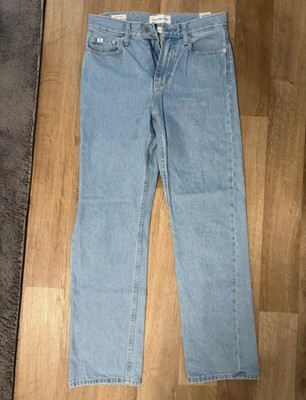 Calvin Klein High Rise Straight Jeans, Damen, Hellblau, W27 L32