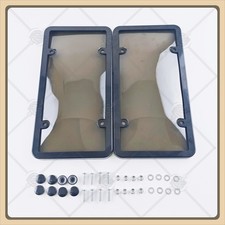 2x Unbreakable License Plate Coversframes Auto Tag Shield Protector Front Rear