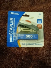 Bazic Mini Cushion Grip Standard Stapler  With 500 Ct Staples Standard 26/6 New 