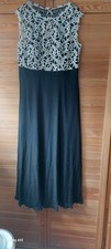 Maxi Kleid schwarz weißes Abendkleid Gr. 46 ...