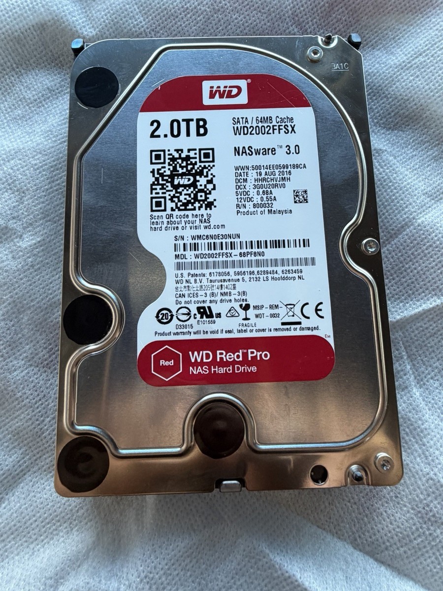 Western Digital Red Pro WD2002FFSX 2TB NASware 3.0 SATA 3.5'' NAS