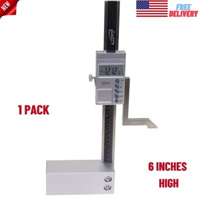Digital Electronic 6'' Height Gauge w Magnetic Base for Woodwork Router Table Saw