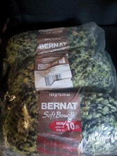 New 3x Bernat Steel Green 163g Balls Of Wool New In Wrapper