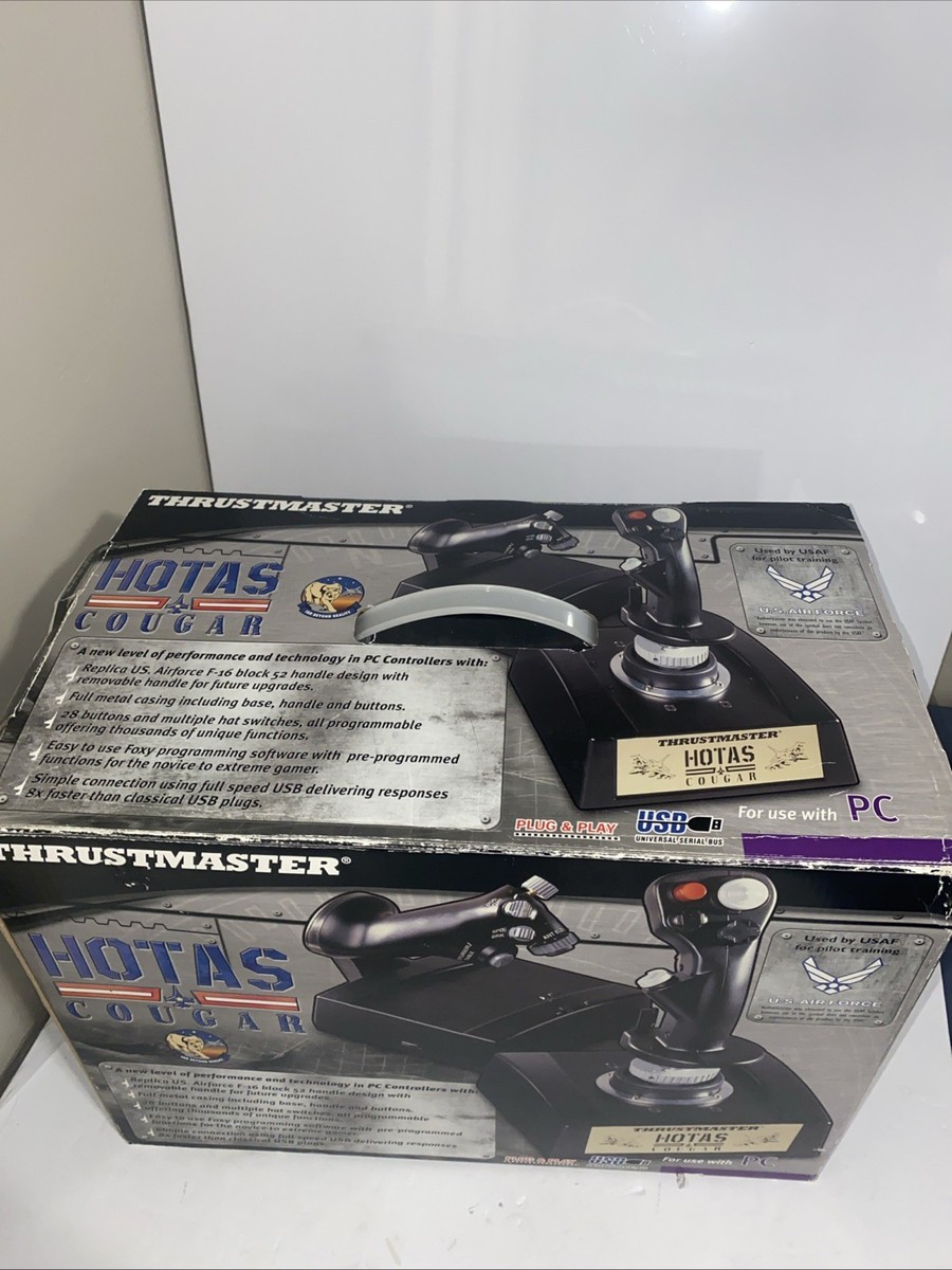Thrustmaster Hotas Cougar Flight Black Gray throttle and joystick