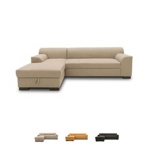 DOMO Falk Ecksofa Schlaffunkt. L-Form mit Schlaffunktion mit Bettkasten