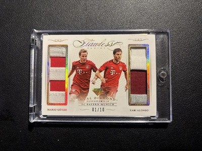 Panini Flawless 2015-16   Mario Götze & Xabi Alonso 1/10 Bayern Dual Match Worn