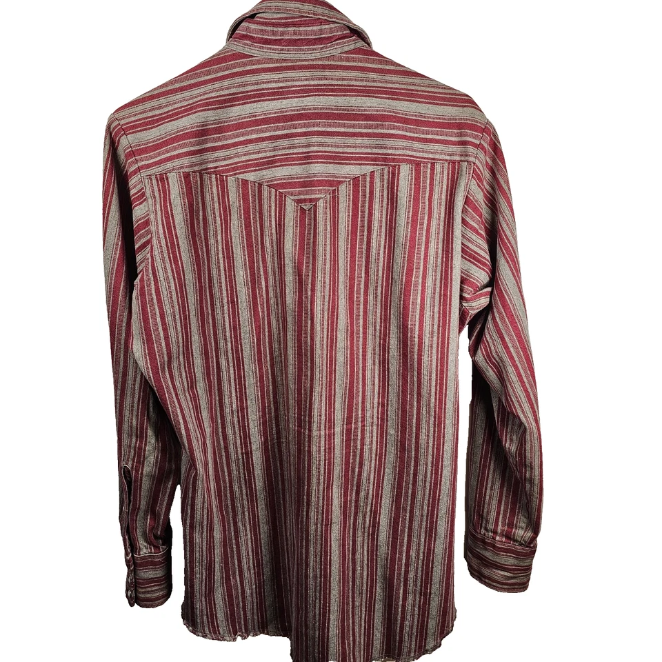 Vintage Western Snap Flannel Saddle King Made in USA Heavy Shirt Shacket XL - Image 2 of 4