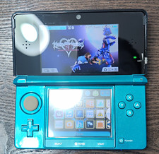 Nintendo 3DS Aqua Blue Console Region Free w/ 32gb SD Card
