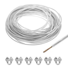 Galvanized Steel Cable 5/32 Clear Vinyl Coated 30m (6PTS for M5)