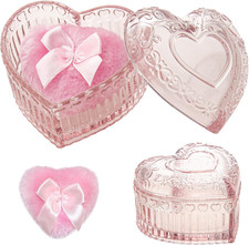 2 Pieces Large Body Powder Puff and Container, Dusting Powder Container with Puf