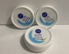 Nivea SOFT Refreshingly Soft Moisturizing Cream Face Body Hands 0.84oz Set Of 3