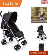 Compact Push Me Quatro Stroller with Five-Point Harness – Grey/Black Elegance
