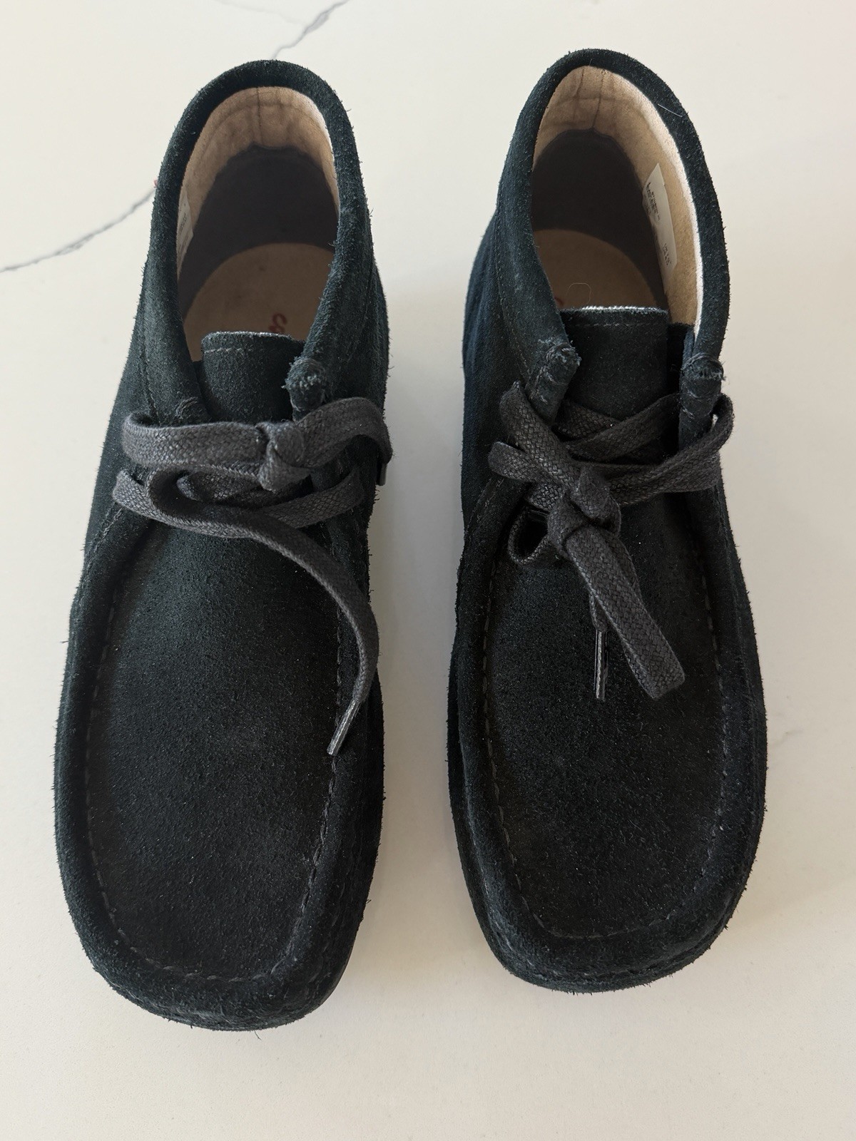 Clarks Stinson Hi Women's Black Suede Wallabee Style Chukka Boots Size US 8 M