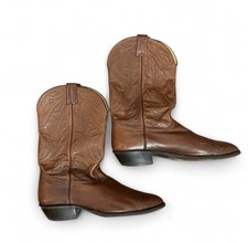 Nocona Men's Cowboy Western Boots 11.5 D. Brown Leather Made In USA