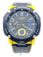 Casio G-Shock GA-2000-1A9JF Men's Wristwatch Black x Yellow Tested Japan