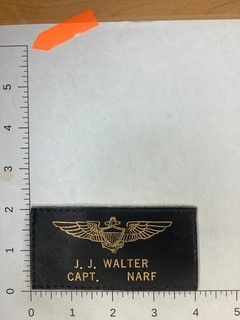VINTAGE US NAVY NAME TAG FOR FLT JACKET OR SUIT PATCH