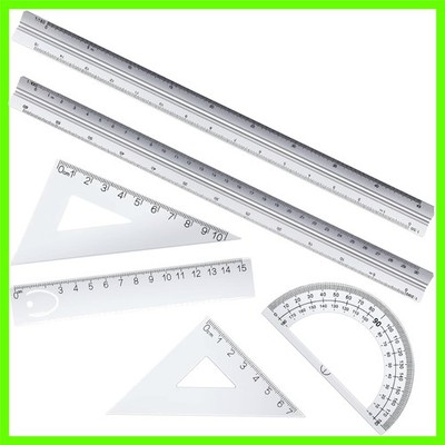 6 Pcs Triangular 12 Inch Engineering Scale Aluminum Architect Drafting Ruler ...