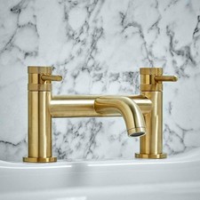Scudo Core Brushed Brass Bath Filler - Bathroom Tap RRP £310