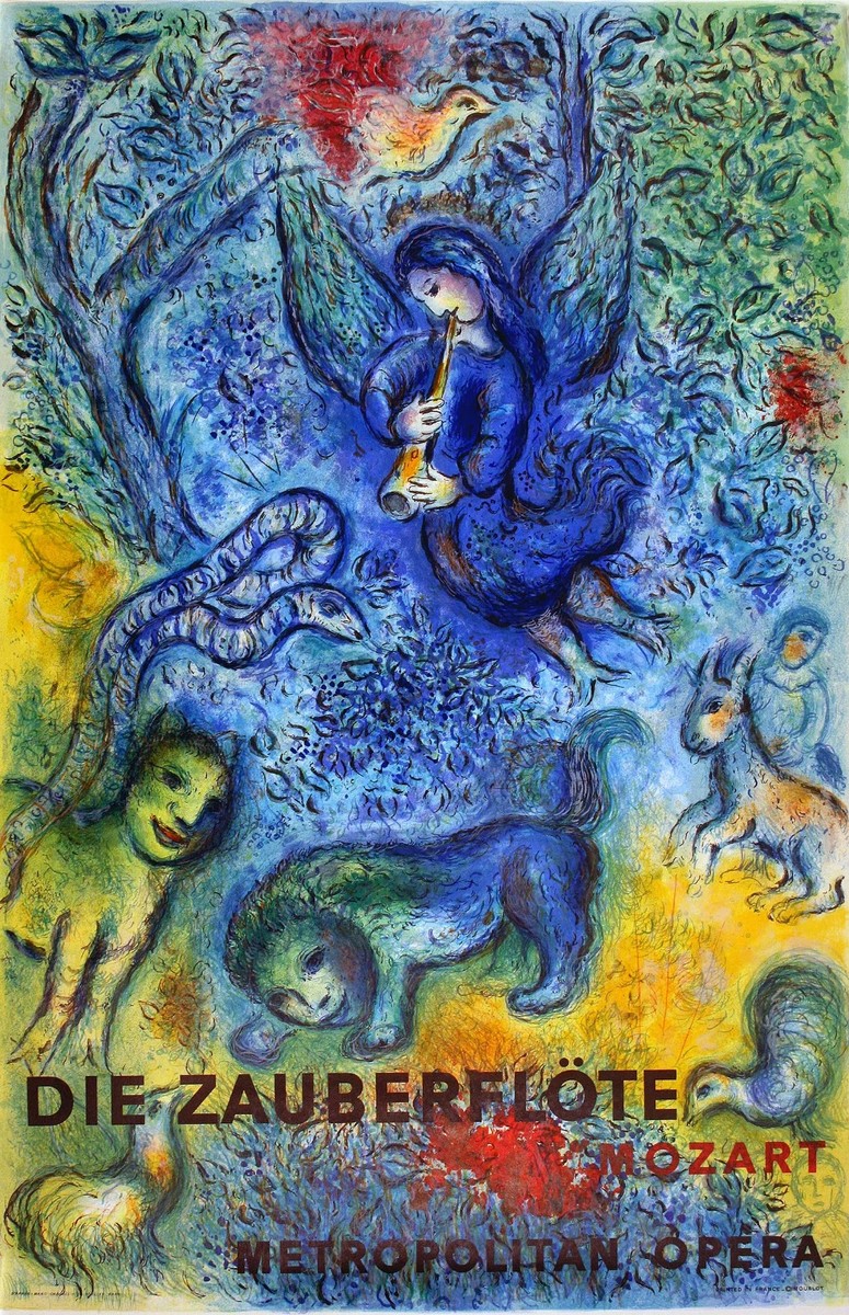 Marc Chagall Poster for Metropolitan Opera The Magic Flute