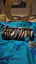 Guess Mini Zebra Print Kisslock/Frame Clutch ...
